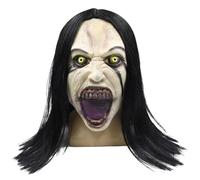 Huraoerrrr 1 PCS Halloween Cryween Woman Mask, Full Head Ladex Zombie Mask with Wigs, Scary Evil Ghost Disfraus para Halloween, Masquerade Party & Cosplay