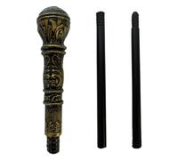 Huraoerrrr Bastón tonto y más tonto, palo de plástico decorativo de 31.5 pulgadas, bastón de fantasía desmontable antiguo para adultos disfraz de niños