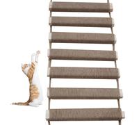 Huraoerrrr Puente de Gato Colgante de 10x39 Pulgadas de Gato Envuelto con Lino con Cuerda Resistente a la Escalera de para Gatos Interiores Suministros de Gatos