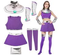 Huraogcos Starfire Disfraz de princesa para mujer, cuervo, Halloween