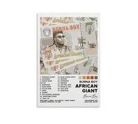 HUREYW I RH Burna Boy - Póster gigante africano para pared, diseño de portada para dormitorio, póster artístico de pared de 40 x 60 cm, estilo sin marco