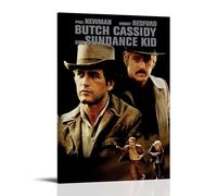 HUREYW I RH Butch Cassidy And The Sundance Kid Póster de pared con diseño de cubierta para dormitorio, póster artístico de pared de 60 x 90 cm, estilo marco