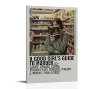 HUREYW I RH Póster artístico de pared con texto en inglés "A GOOD GIRL'S GUIDE TO MURDER" para dormitorio, 20 x 30 cm, estilo marco