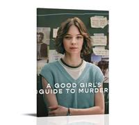HUREYW I RH Póster artístico de pared con texto en inglés "A GOOD GIRL'S GUIDE TO MURDER" para dormitorio, 50 x 75 cm, estilo marco