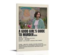 HUREYW I RH Póster artístico de pared con texto en inglés "A GOOD GIRL'S GUIDE TO MURDER" para dormitorio, 50 x 75 cm, estilo marco