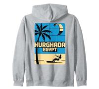 Hurghada, Egipto, Playa y Desierto de Kiteboarder, Mar Rojo Diversión Sudadera con Capucha