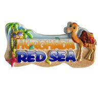 Hurghada Imán 3D para nevera, recuerdo turístico de Egipto, Mar Rojo