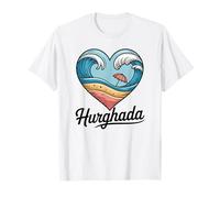 Hurghada, Playa, corazón, océano y Olas y diversión Camiseta