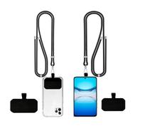 Hurimost Cadena universal para teléfono móvil, 2 unidades, correa ajustable para el cuello de 1,6 m, 2 parches duraderos, correa cruzada multifuncional compatible con la mayoría de teléfonos