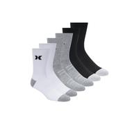 Hurley 6pk Mens 1/2 Terry Crew White/multi Talla: 8-12 | Ropa Interior Outlet | Hombre | Blanco