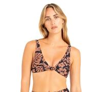Hurley Bayside Knot Top Parte Superior de Bikini, Negro, M para Mujer