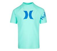 Hurley Boy's Short Sleeve Raglan Rashguard (Little Kids) Aurora Green 6 Little Kid