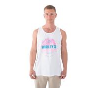 Hurley, Camiseta de Tirantes Hombre, Palm World, XL, Blanco
