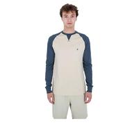 Hurley Camiseta M Low Tide LS, Crema, Hombre