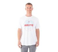 Hurley, Camiseta Manga Corta Hombre, Palm World, XXL, Blanco
