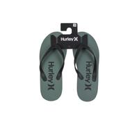 Hurley Chanclas estampadas para hombre, cómodas sandalias de playa, gris/azul, 1 paquete