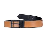 Hurley Cinturones de cuero reversibles para hombre, Beige Bronceado, Large