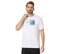 Hurley Evd Halfer Gradient SS Camiseta, Blanco, S para Hombre