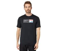Hurley Everyday Hybrid UPF-Camiseta de Manga Corta Camisa de protección de Sarpullido, Negro, L para Hombre