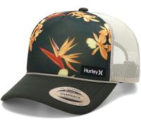 Hurley Gorra Rincon Trucker para hombre, laterales de malla transpirable, visera curvada, cierre a presión ajustable, sombreros de camionero para hombre, Verde(Vintage Green), talla única