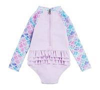Hurley Hrlg Ruffle Long Sleeve One Piece Traje de baño de una Sola Pieza Niñas