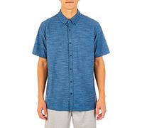 Hurley M One&Only 2.0 Woven S/S Camisas, Hombre, Obsidian, L