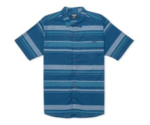 Hurley OAO Lido Stripe Camisa, Azul, L Men's