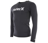 Hurley OAO Quickdry Rashguard LS Camisa de protección de Sarpullido, Negro, L para Hombre