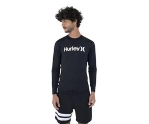 Hurley OAO Quickdry Rashguard LS Camisa de protección de Sarpullido, Negro, S para Hombre