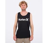 Hurley One & Only Solid Tank Top Black MD T-Shirt, Negro/Blanco, M para Hombre