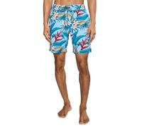 Hurley Pantalón Corto para Hombre - Phantom-Eco Block Party 18', Verde Azulado tahitiano, W34