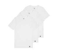 Hurley Paquete de 3 Camisetas de algodón de Manga Corta con Cuello Redondo para Hombre, Blanco Brillante, Medium