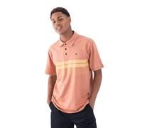 Hurley, Polo Manga Corta Hombre, Printed Stripe Slub, L, Rosa
