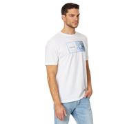 Hurley - Short Sleeve Half Gradient tee, Camiseta de los Hombres, Blanco,