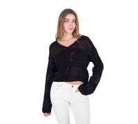 Hurley Suéter de Ganchillo Easy Times Botones, Negro, M para Mujer