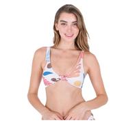 Hurley Top con Nudo orgánico Parte Superior de Bikini, Leche de Roble, M para Mujer