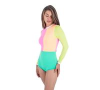 Hurley Traje de Surf Retro Around The Block baño de una Sola Pieza, Colorblock, L para Mujer