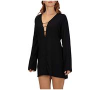 Hurley W Hana Hooded Coverup Vestido, Mujer, Black, XS