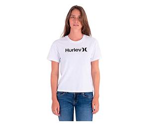 Hurley W O&o Core Tee, T Shirt Mujer, Blanco, XS