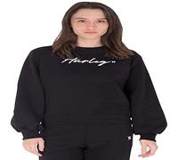 Hurley W Oceancare O&O Script Crew Sudadera, Black, L Mujer