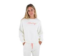 Hurley W Oceancare O&O Script Crew Sudadera, Marshmallow, L Mujer
