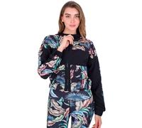 Hurley Wispy Leaves Pop Over Chaqueta, Negro, M para Mujer