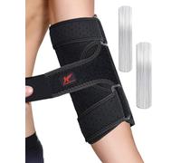 Hurmoya Codera cómoda para dormir por la noche, síndrome del túnel cubital, atrapamiento del nervio cubital con inmovilizador de manga de compresión, 2 férulas de metal extraíbles para tendinitis,