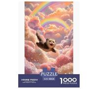 Hurón fantástico Puzzle De 1000 Piezas 38x26cm/1000pcs Cielo arcoíris Juego Educativo Y Relajante Decoración Hogareña Creativa Regalo Universal para Todos