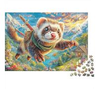 Hurón Puzzle 1000 Piezas para La Familia-Rompecabezas Difícil, Apto para Adultos Y Adolescentes A Partir De 14 Años 38x26cm/1000pcs
