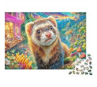 Hurón Rompecabezas 1000 Piezas, Puzzles Imposible, De Juego De para Adultos Y Niños A Partir De 14 Años 70x50cm/1000pcs