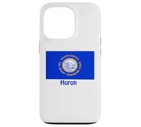 Huron South Dakota - Recuerdo de Bandera de Estados Unidos Carcasa para iPhone 13 Pro