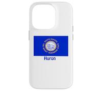 Huron South Dakota - Recuerdo de Bandera de Estados Unidos Carcasa para iPhone 14 Pro