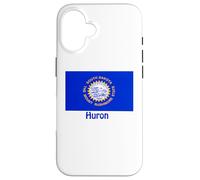 Huron South Dakota - Recuerdo de Bandera de Estados Unidos Carcasa para iPhone 16