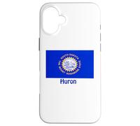 Huron South Dakota - Recuerdo de Bandera de Estados Unidos Carcasa para iPhone 16 Plus